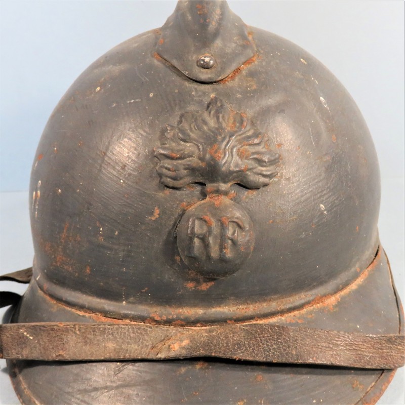 CASQUE ADRIAN MODELE 1915 INFANTERIE CAVALERIE LEGION COMPLET GUERRE 1914-1918 POILUS DE VERDUN JUS DE GRENIER