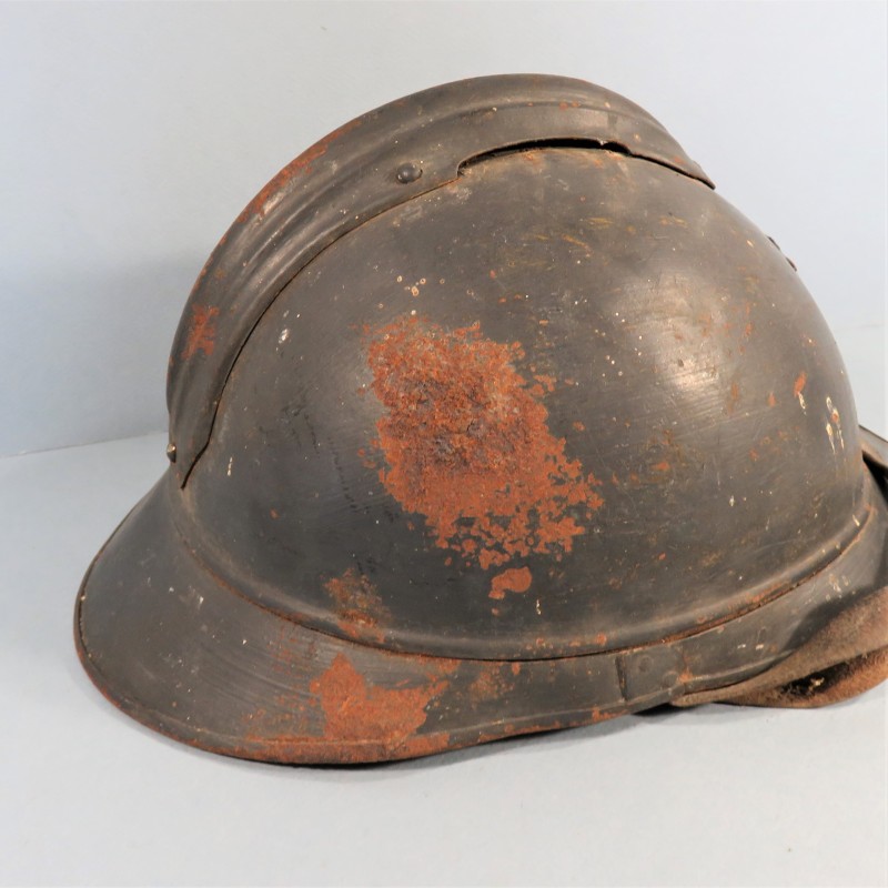 CASQUE ADRIAN MODELE 1915 INFANTERIE CAVALERIE LEGION COMPLET GUERRE 1914-1918 POILUS DE VERDUN JUS DE GRENIER