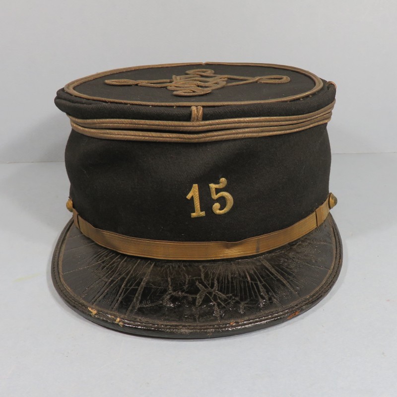 KEPI POLO DE LIEUTENANT DU 15 ème REGIMENT DU GENIE OU REGIMENT DE SAPEURS DU CHEMIN DE FER CREE EN 1923