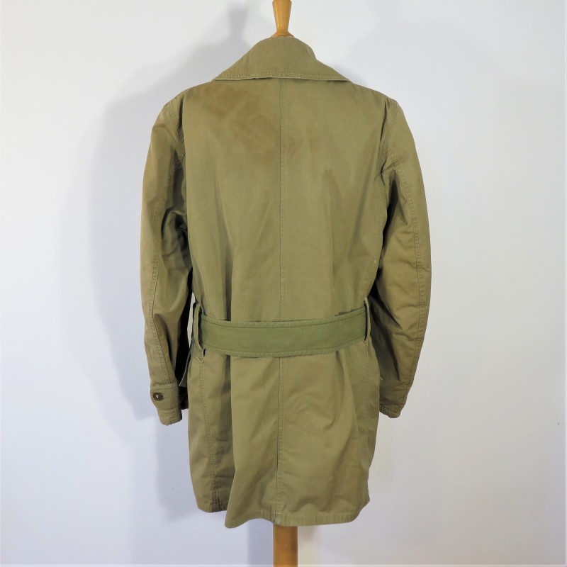 MANTEAU COURT OU 3/4 OVERCOAT US MODELE 1943 MACKINAW MAQUINO ARMEE FRANCAISE PARA 18 ème BPC GUERRE D'ALGERIE