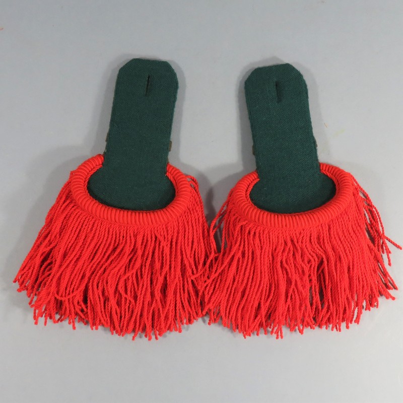 PAIRE D'EPAULETTES DE TRADITION LEGION ETRANGERE LEGIONNAIRE FABRICATION L.D.2 ANNEES 1960-1970 FRENCH FOREIGN LEGION