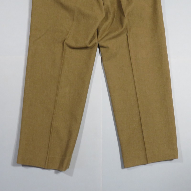 PANTALON US TROUPE MOUTARDE MODELE 1937 ETIQUETTE DATEE 1942 TAILLE 82 cm UNIFORME GI DEBARQUEMENT