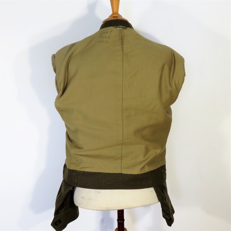 BLOUSON VESTE US MODELE 1944 MONTE AVEC PATCH AVIATION STAFF SERGENT TAILLE 36 R ET MATRICULE