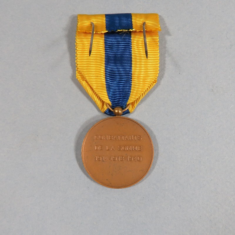 MEDAILLE DES ANCIENS COMBATTANTS DE LA SOMME COMBATS DE 1914-1918-1940