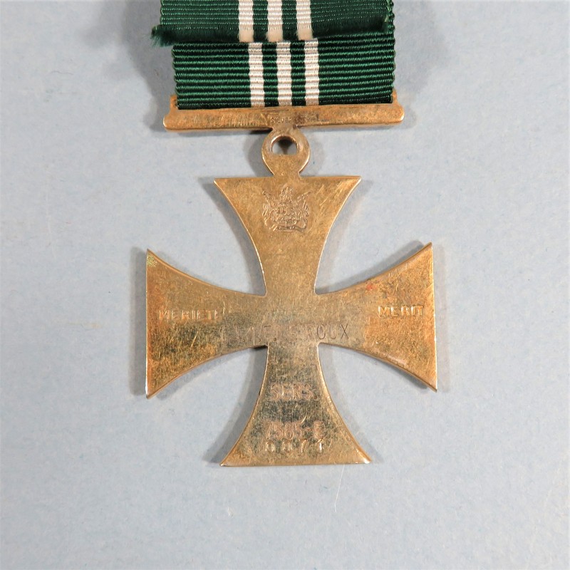 AFRIQUE DU SUD MEDAILLE CROIX DU MERITE DES PRISONS MERIT PRISON FORCE CROSS SILVER MEDAL ATTRIBUEE °