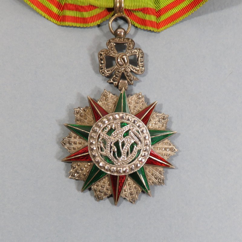 TUNISIE MEDAILLE DE COMMANDEUR DE L'ORDRE TUNISIEN DU NICHAN IFTIKHAR MUHAMMAD EL NACEUR 1906-1922