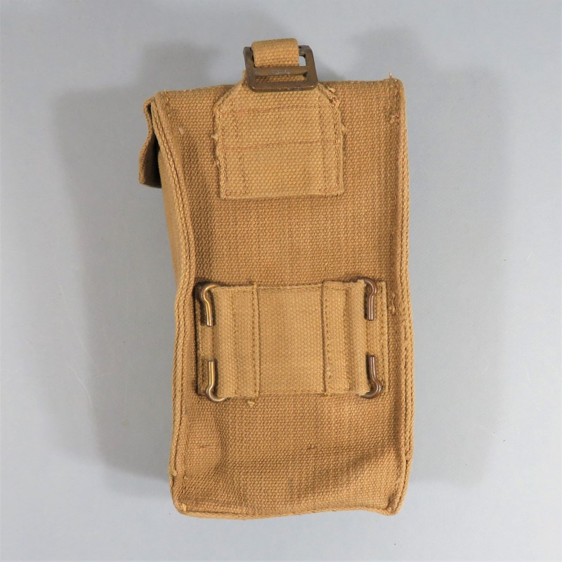 POUCH PORTE CHARGEURS CARTOUCHIERE ANGLAIS MODELE 1937 POUR TRANSPORT DE MUNITIONS STEN FM BREN GRENADES MILLS