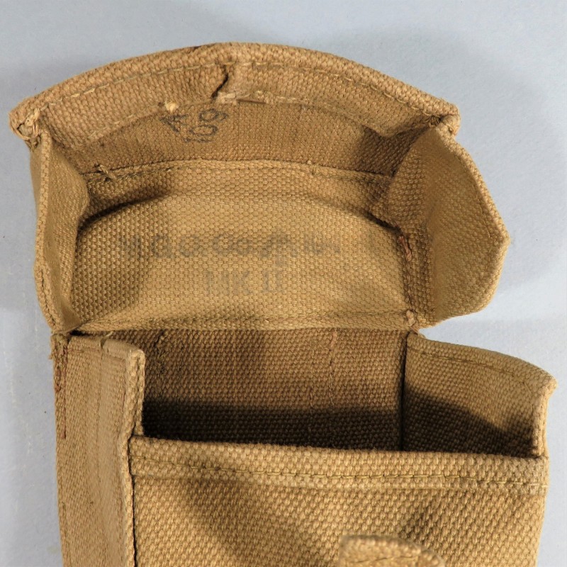 POUCH PORTE CHARGEURS CARTOUCHIERE ANGLAIS MODELE 1937 POUR TRANSPORT DE MUNITIONS STEN FM BREN GRENADES MILLS