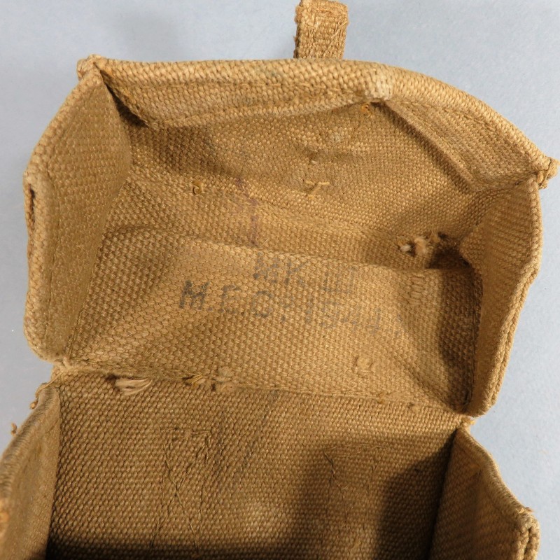 POUCH PORTE CHARGEURS CARTOUCHIERE ANGLAIS MODELE 1937 1944 POUR TRANSPORT DE MUNITIONS STEN FM BREN GRENADES MILLS