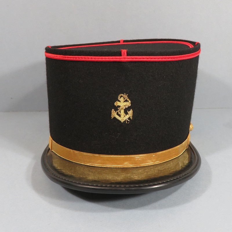 KEPI DE SOUS-OFFICIER INFANTERIE ET ARTILLERIE COLONIALE TROUPES DE MARINES ANCRE ANNEES 1960 -1970 TAILLE 55