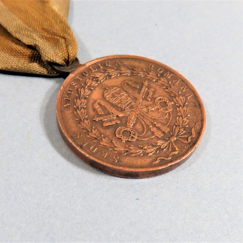 FRANCE MEDAILLE DU SIEGE DE ROME 1849 DEFENSEURS DE ROME NAPOLEON III PRINCE PRESIDENT RUBAN EN ETAMINE