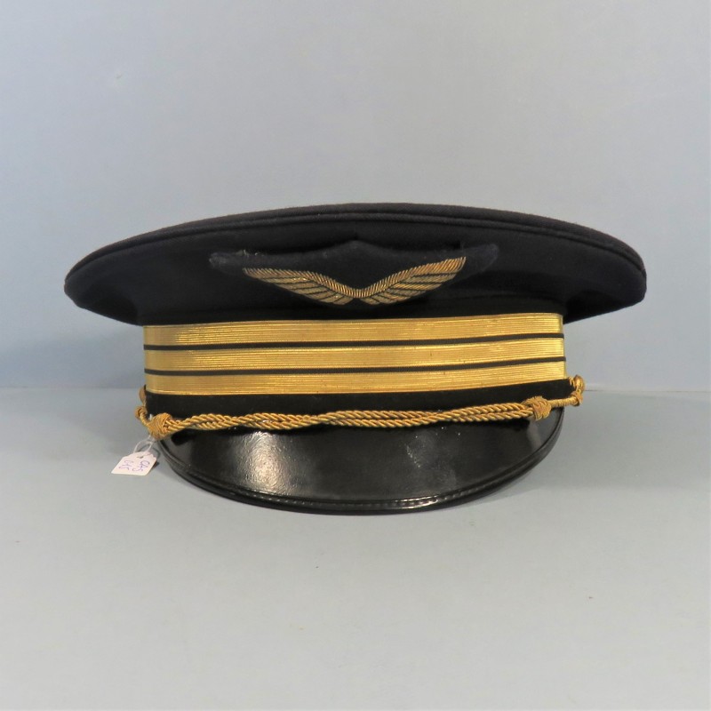 CASQUETTE ARMEE DE L'AIR CAPITAINE D'AVIATION ANNEES 1960 1970 TAILLE 56 MAITRE TAILLEUR BASE AERIENNE 117 A PARIS BA