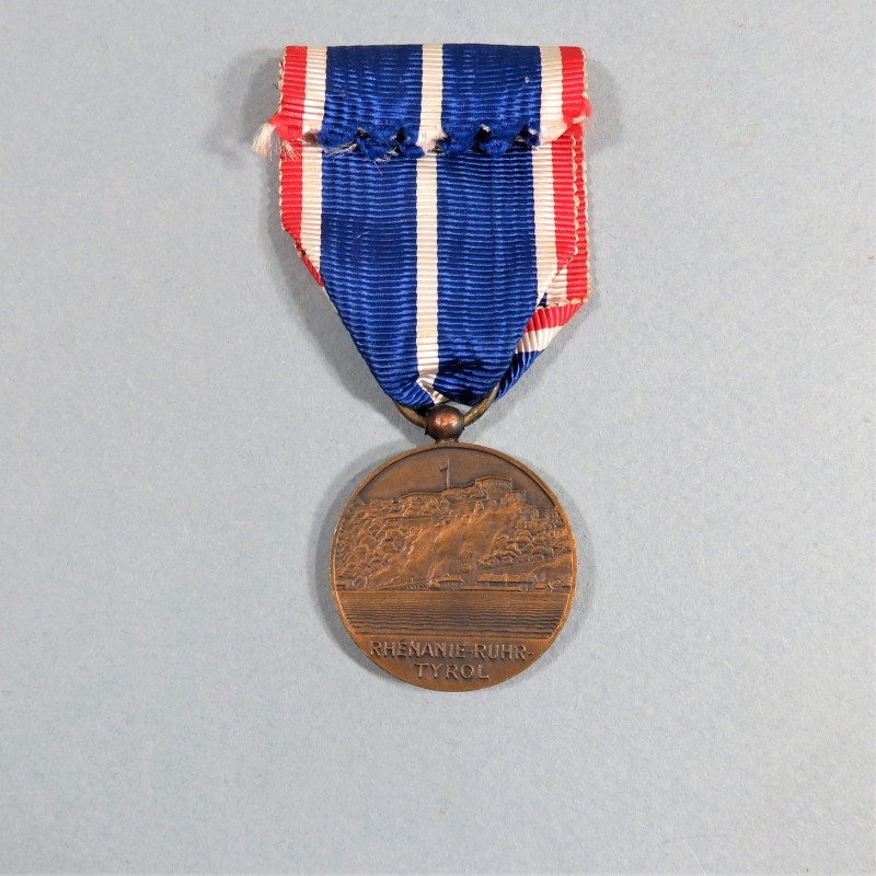 FRANCE MEDAILLE COMMEMORATIVE DES ANCIENS DE LA RHENANIE RUHR TYROLET OCCUPATION DE L'LLEMAGNE APRES LA GUERRE DE 1914 1918