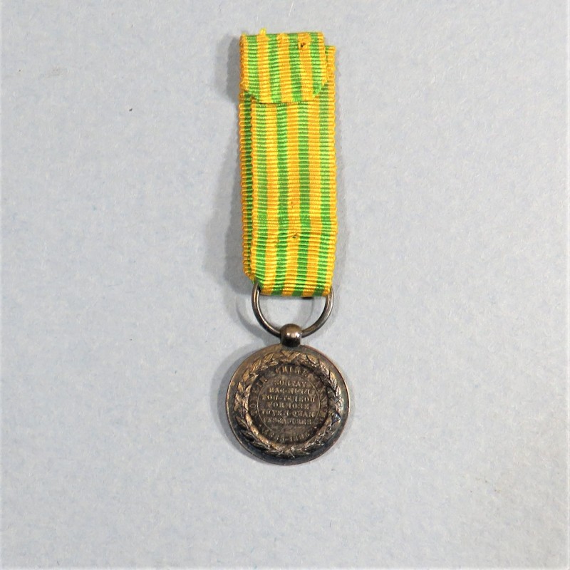 REDUCTION DE LA MEDAILLE DU TONKIN CHINE ANNAM EN 1883 - 1885 MODELE TERRE 6 BATAILLES °