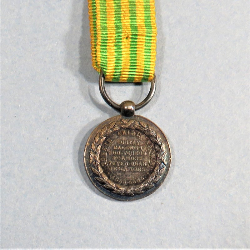 REDUCTION DE LA MEDAILLE DU TONKIN CHINE ANNAM EN 1883 - 1885 MODELE TERRE 6 BATAILLES °