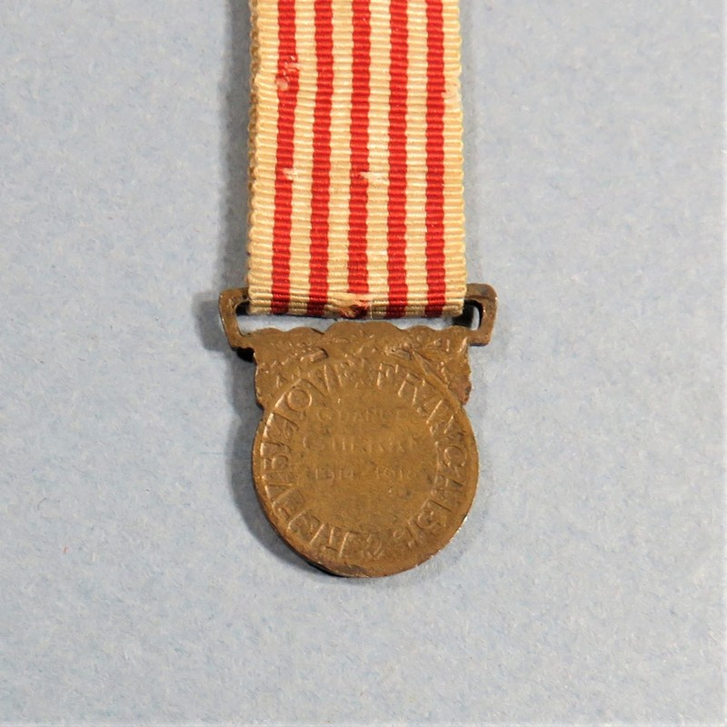 REDUCTION DE LA MEDAILLE COMMEMORATIVE DE LA GRANDE GUERRE 1914 1918 °