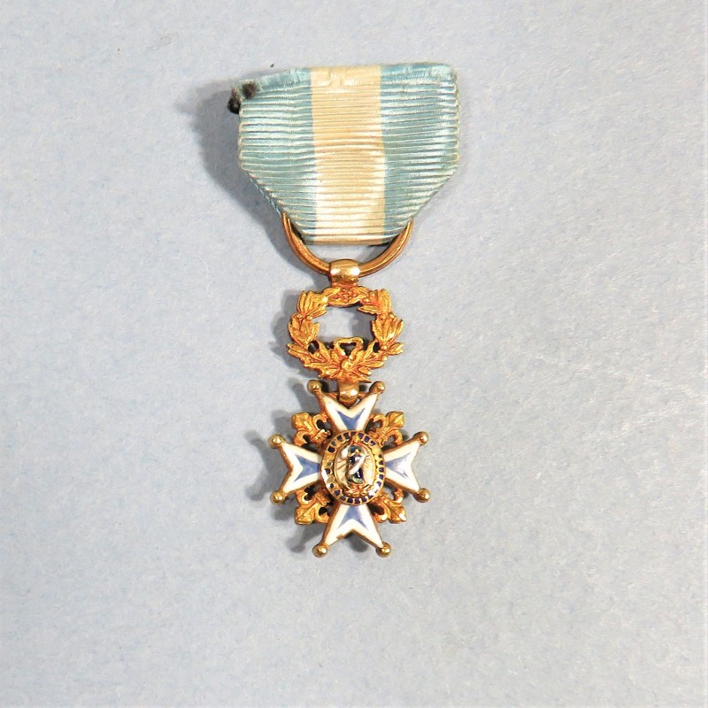 ESPAGNE REDUCTION EN OR DE LA MEDAILLE DE CHEVALIER DE L'ORDRE DCHARLES III OU DE L'INFANT D'ESPAGNE °