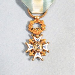 ESPAGNE REDUCTION EN OR DE LA MEDAILLE DE CHEVALIER DE L'ORDRE DCHARLES III OU DE L'INFANT D'ESPAGNE °