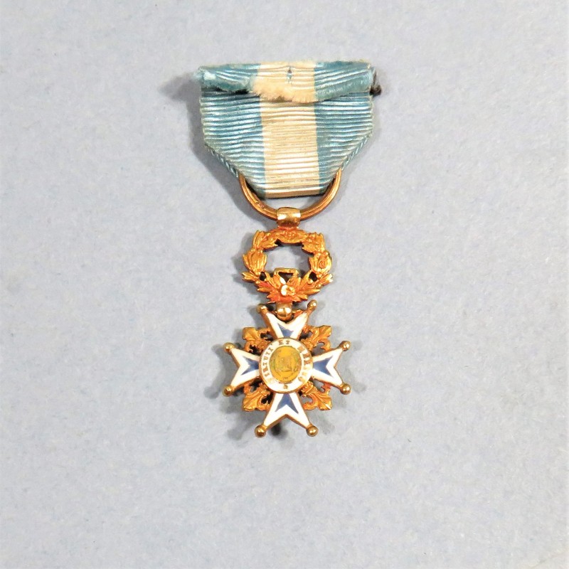 ESPAGNE REDUCTION EN OR DE LA MEDAILLE DE CHEVALIER DE L'ORDRE DCHARLES III OU DE L'INFANT D'ESPAGNE °