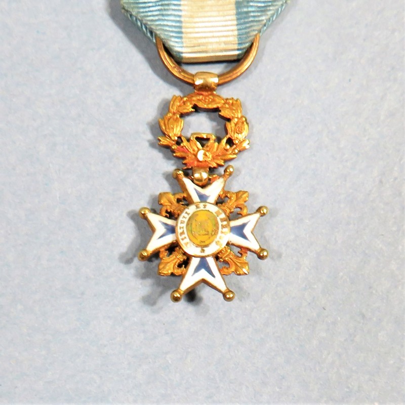 ESPAGNE REDUCTION EN OR DE LA MEDAILLE DE CHEVALIER DE L'ORDRE DCHARLES III OU DE L'INFANT D'ESPAGNE °