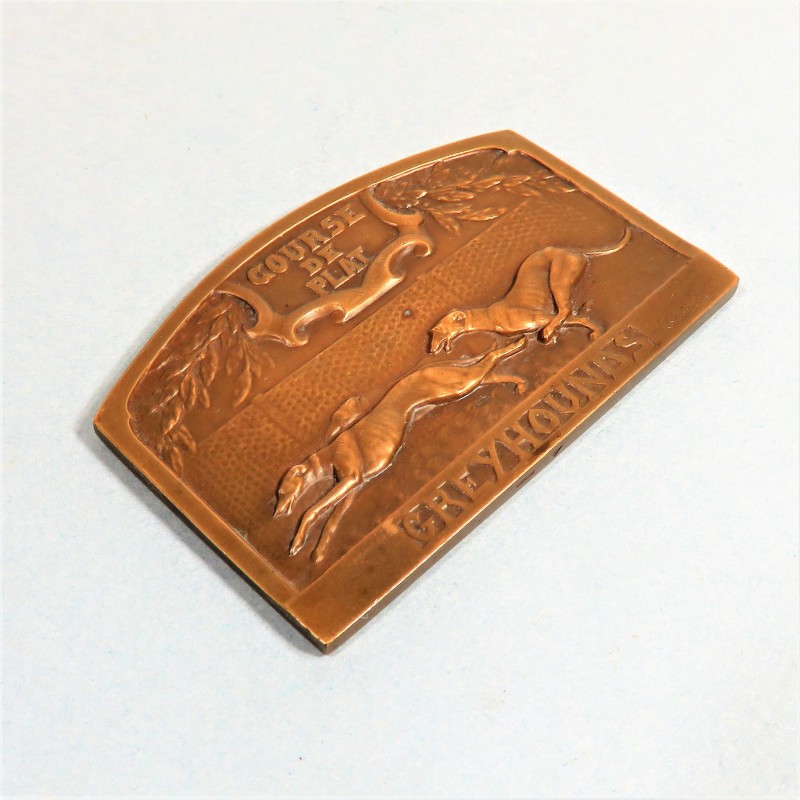 FRANCE MEDAILLE EN BRONZE COURSE DE PLAT ELEVAGE DE GREYHOUNDS LEVRIERS EN COFFRET