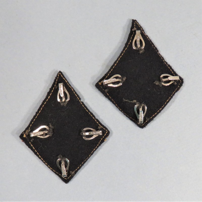 PAIRE DE PATTES DE COL BCA BCP BATAILLON DE CHASSEURS POUR UNIFORME D'OFFICIER CAMPAGNE 1939-1940