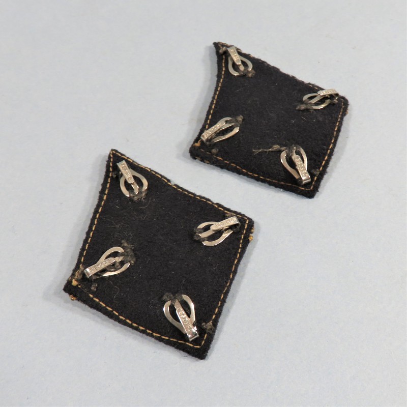 PAIRE DE PATTES DE COL BCA BCP BATAILLON DE CHASSEURS POUR UNIFORME D'OFFICIER CAMPAGNE 1939-1940