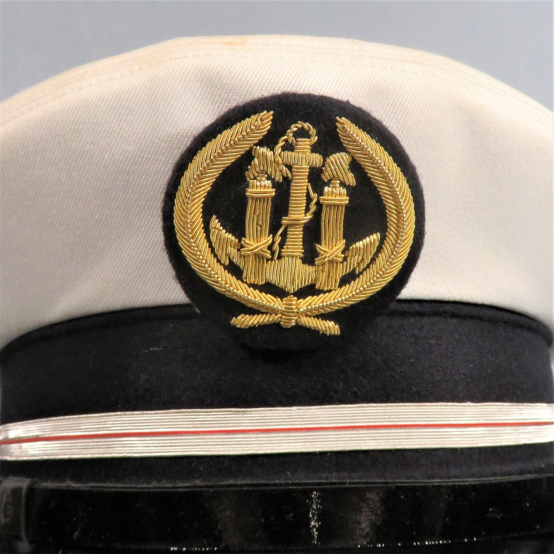 CASQUETTE MARINE DE CONTROLEUR DES DOUANES MARITIMES ANNEES 1980 TAILLE 58 FABRICANT BALSAN