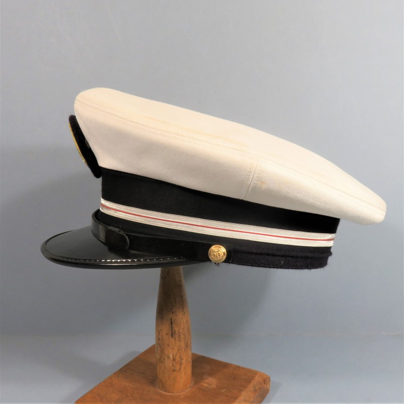 CASQUETTE MARINE DE CONTROLEUR DES DOUANES MARITIMES ANNEES 1980 TAILLE 58 FABRICANT BALSAN