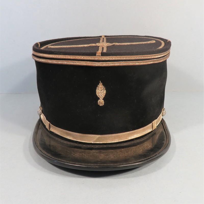 KEPI DE LIEUTENANT DES SAPEURS POMPIERS FABRICATION RECENTE 1970 TAILLE 56