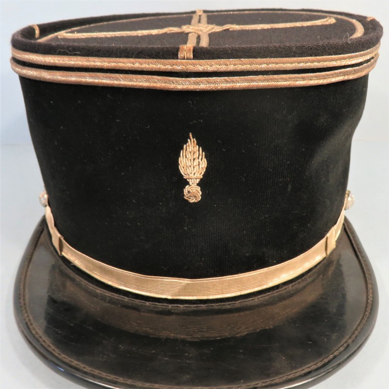 KEPI DE LIEUTENANT DES SAPEURS POMPIERS FABRICATION RECENTE 1970 TAILLE 56