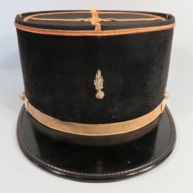 KEPI D'ADJUDANT DES SAPEURS POMPIERS FABRICATION RECENTE 1970 TAILLE 56