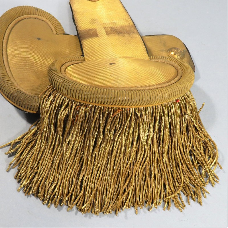 EPAULETTES DE LIEUTENANT OU SOUS LIEUTENANT OFFICIER DES SAPEURS POMPIERS DE PARIS SECOND EMPIRE ET 1900