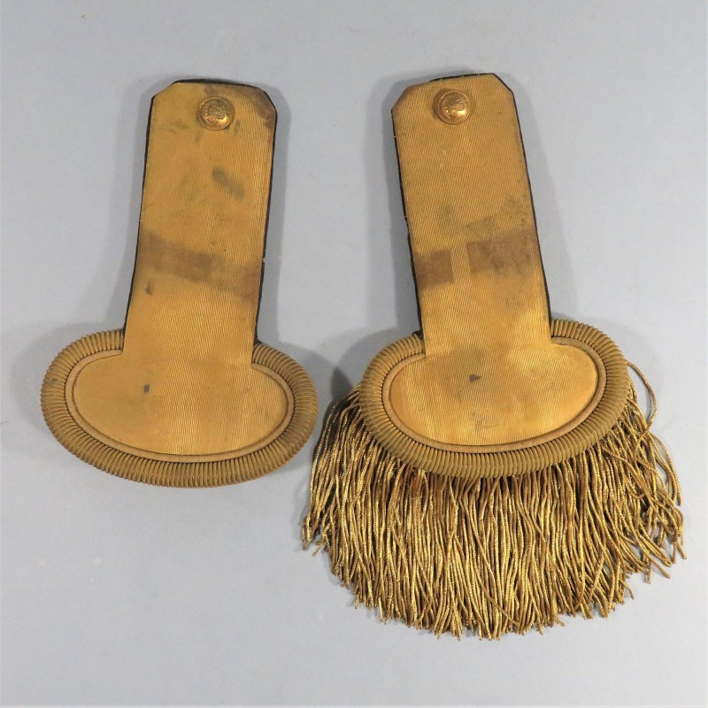 EPAULETTES DE LIEUTENANT OU SOUS LIEUTENANT OFFICIER DES SAPEURS POMPIERS DE PARIS SECOND EMPIRE ET 1900