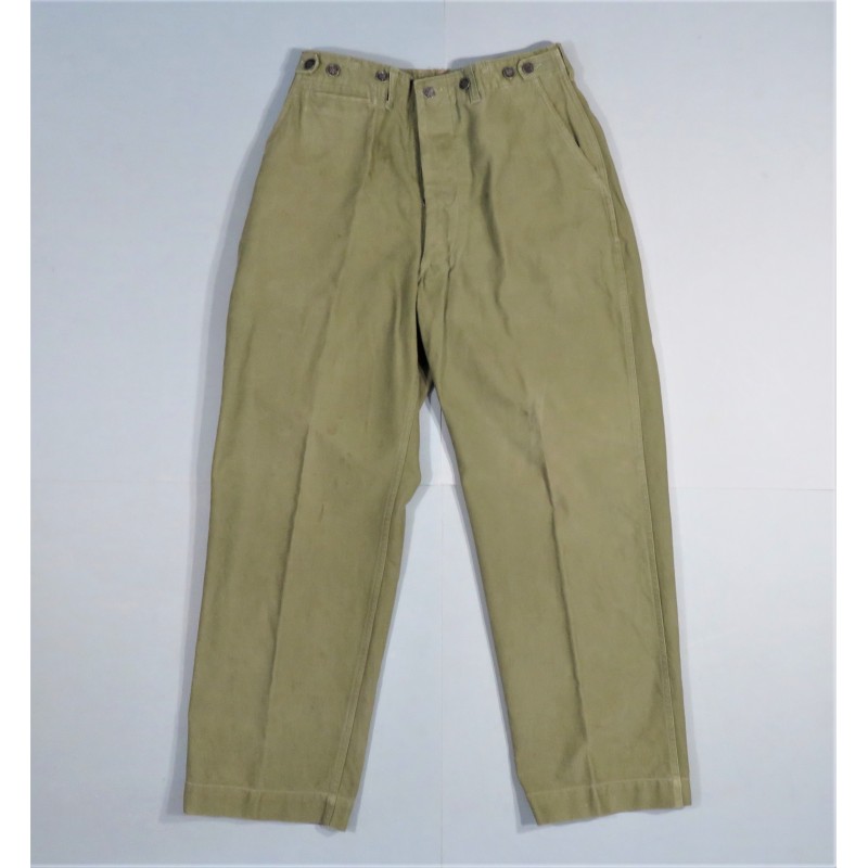 PANTALON US MODELE 1943 BOUTONS FER POUR THEATRE DES OPERATIONS EUROPEEN SECOND TYPE AVANT 1945