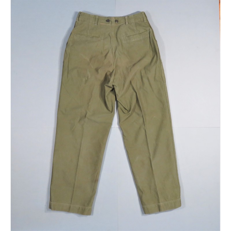 PANTALON US MODELE 1943 BOUTONS FER POUR THEATRE DES OPERATIONS EUROPEEN SECOND TYPE AVANT 1945