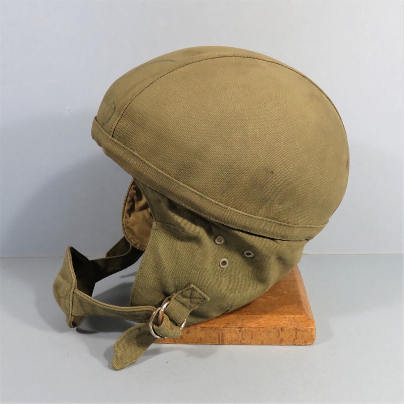 CASQUE D'ENTRAINEMENT GUENEAU PARACHUTISTE TAP ANNEES 1950 ARMEE FRANCAISE TAMPONNE 1953 T 54 GENO