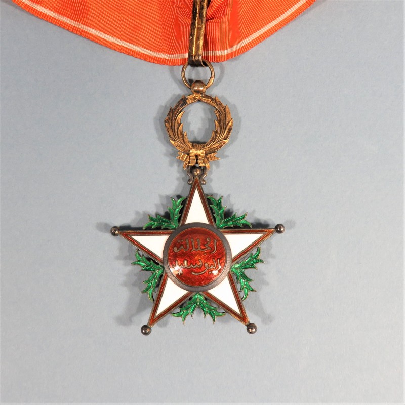 MAROC MEDAILLE DE COMANDEUR DE L'ORDRE DU OUISSAM ALAOUITE WISSAM ORDER OF MOROCCO COMMANDER MEDAL