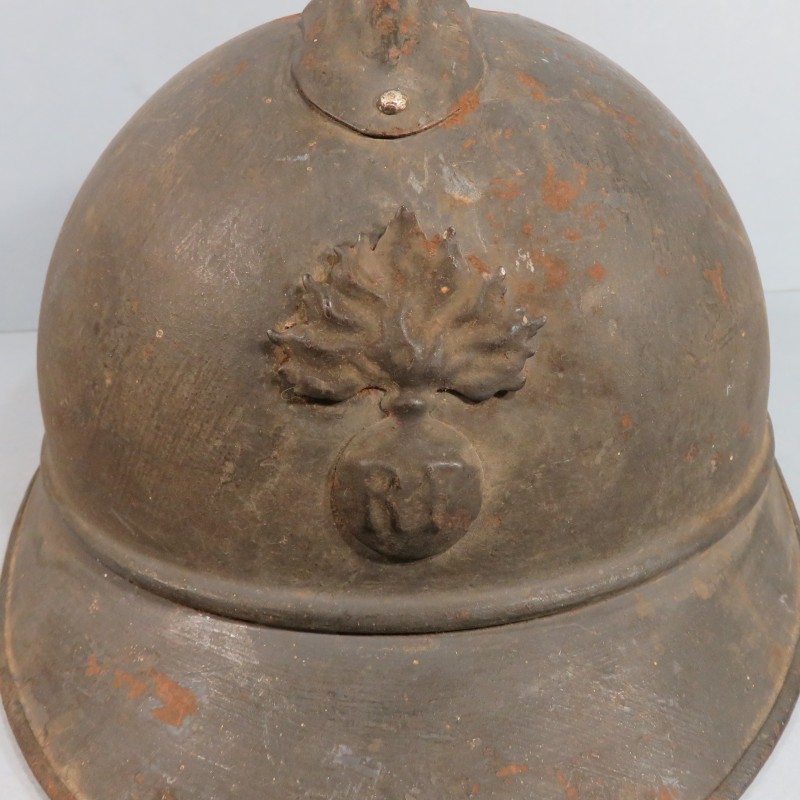 CASQUE ADRIAN MODELE 1915 INFANTERIE CAVALERIE LEGION COMPLET GUERRE 1914-1918 POILUS DE VERDUN JUS DE GRENIER