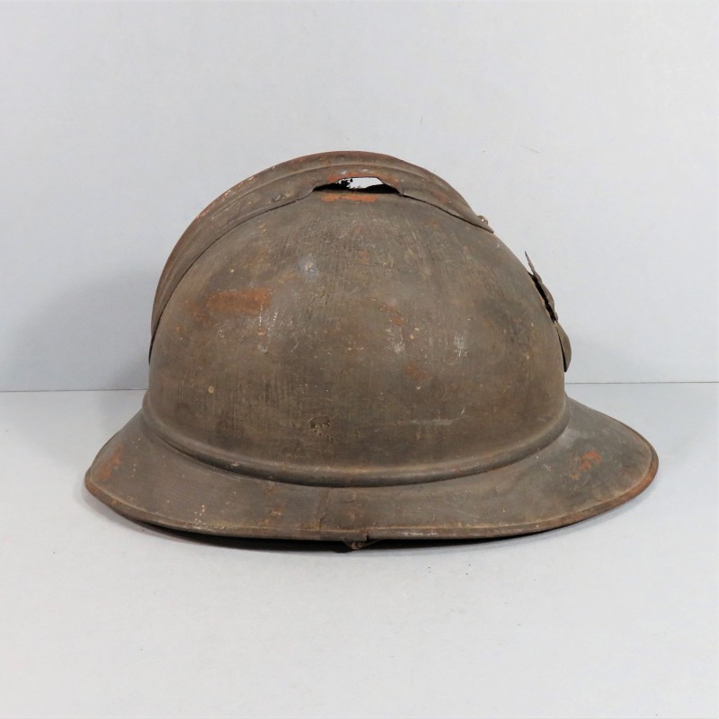 CASQUE ADRIAN MODELE 1915 INFANTERIE CAVALERIE LEGION COMPLET GUERRE 1914-1918 POILUS DE VERDUN JUS DE GRENIER