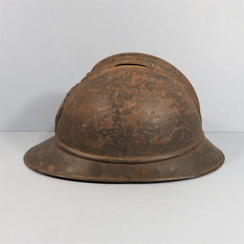 CASQUE ADRIAN MODELE 1915 GENIE COMPLET GUERRE 1914-1918 POILUS DE VERDUN JUS DE GRENIER