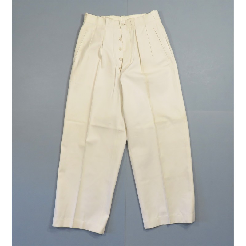 PANTALON MODELE 1939 EN TOILE BLANCHE ARMEE D'AFRIQUE SPAHIS MEHARISTES TIRAILLEURS LEGION ETRANGERE