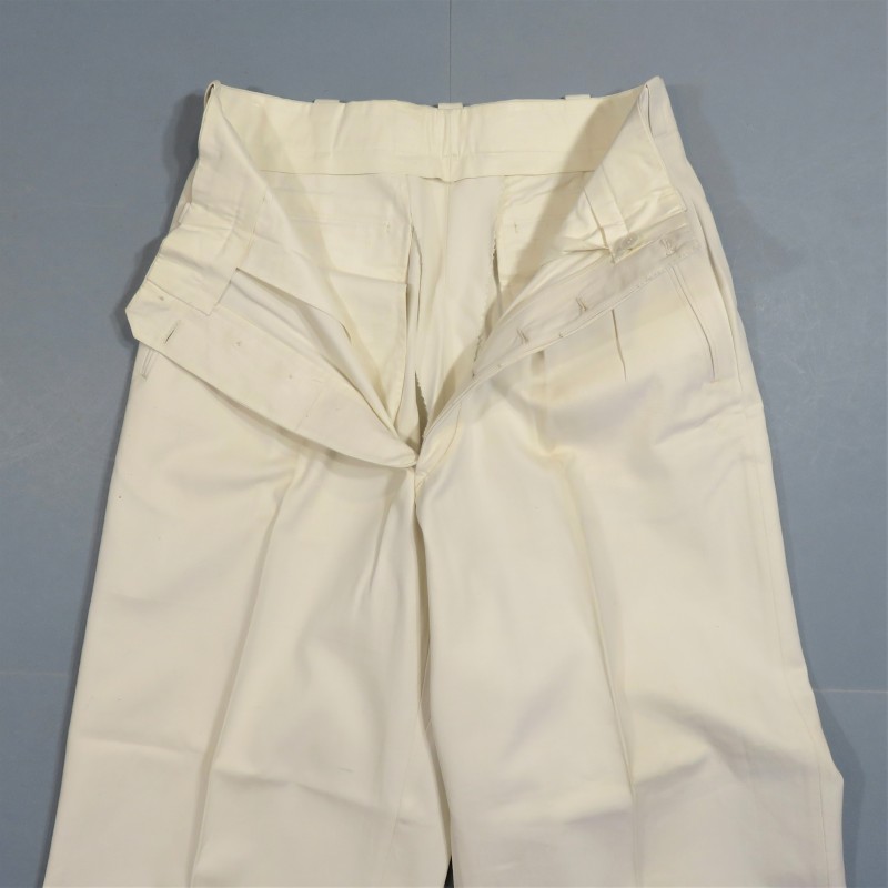 PANTALON MODELE 1939 EN TOILE BLANCHE ARMEE D'AFRIQUE SPAHIS MEHARISTES TIRAILLEURS LEGION ETRANGERE