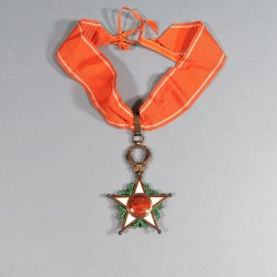 MAROC MEDAILLE DE COMMANDEUR DE L'ORDRE DU OUISSAM ALAOUITE FAB. ARTHUS BERTRAND WISSAM MOROCCO