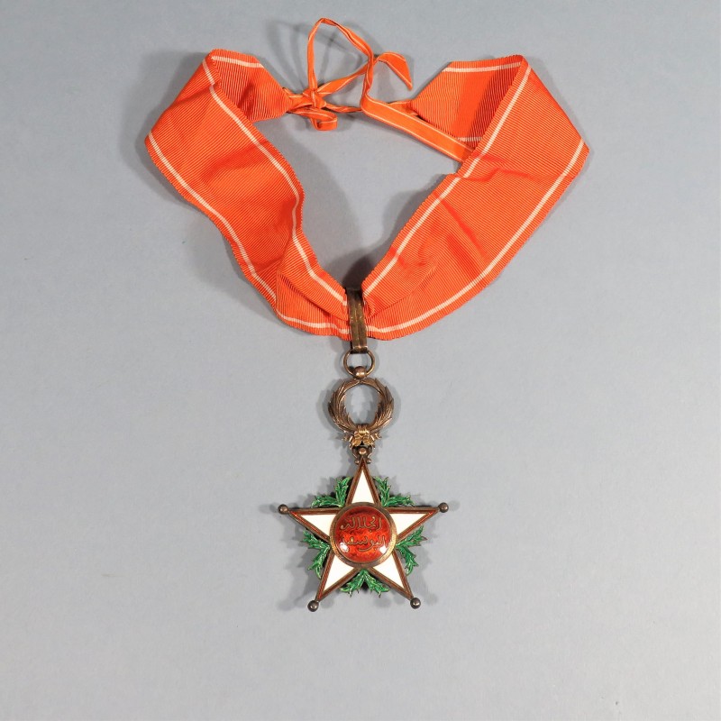 MAROC MEDAILLE DE COMMANDEUR DE L'ORDRE DU OUISSAM ALAOUITE FAB. ARTHUS BERTRAND WISSAM MOROCCO