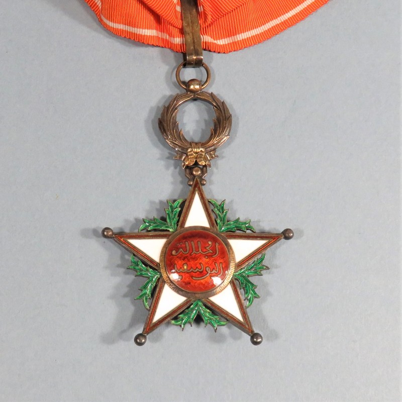 MAROC MEDAILLE DE COMMANDEUR DE L'ORDRE DU OUISSAM ALAOUITE FAB. ARTHUS BERTRAND WISSAM MOROCCO