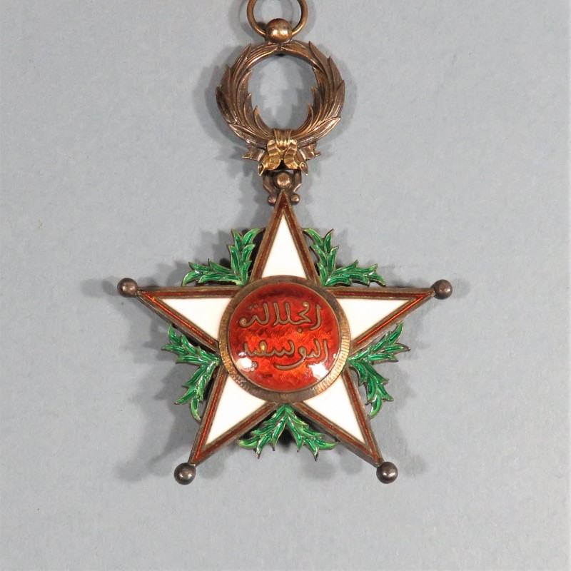 MAROC MEDAILLE DE COMMANDEUR DE L'ORDRE DU OUISSAM ALAOUITE FAB. ARTHUS BERTRAND WISSAM MOROCCO