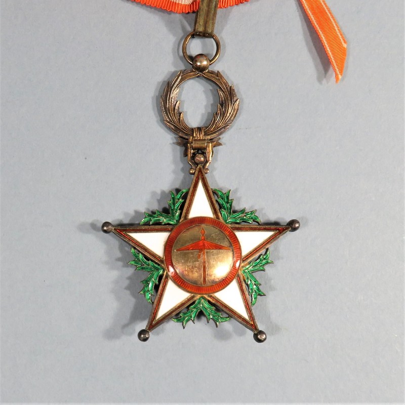 MAROC MEDAILLE DE COMMANDEUR DE L'ORDRE DU OUISSAM ALAOUITE FAB. ARTHUS BERTRAND WISSAM MOROCCO