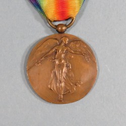 MEDAILLE INTERALLIEE DE LA VICTOIRE DE LA GRANDE GUERRE 1914-1918 GRAVEUR DUBOIS MODELE UNIFACE