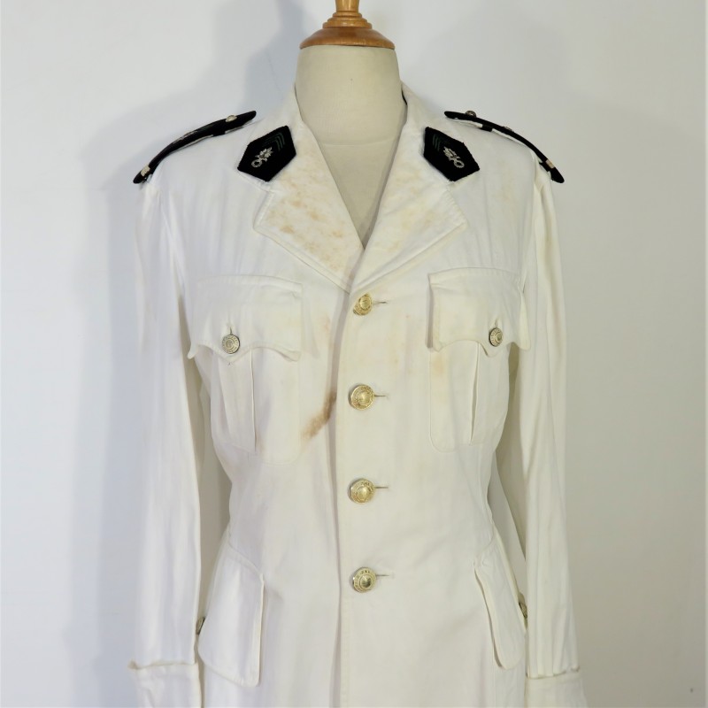 VESTE BLANCHE D'UNIFORME D'UN ADJUDANT DU REC CAVALERIE LEGION ETRANGERE ESPL ANNEES 1950 - 1970